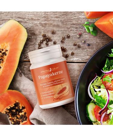 Dried Papaya Kernels - 50g | Raw Food Quality | Papain Enzyme | Natural Spicy Topping - No Additives - Buy Online on GoSupps.com