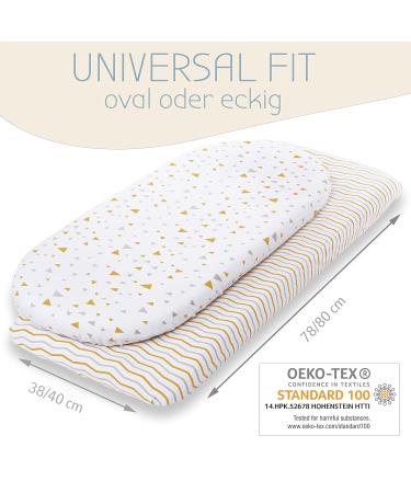 Premium Oeko-Tex Cotton Stroller Mattress Cover - Mimadu Fitty Bed Sheet in Curry Gray (78x36/80x40 cm) - International Shipping Available - Buy Online on GoSupps.com