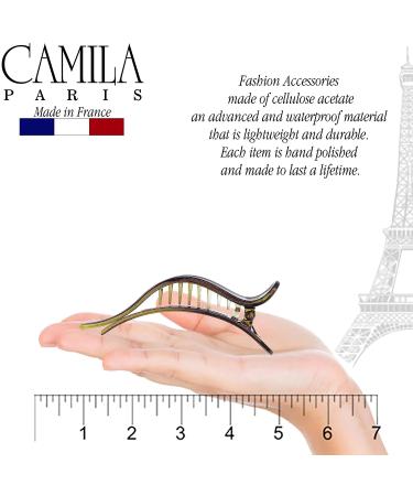 Camila Paris CP922 French Alligator Hair Clip for Women - Stylish Duckbill Claw Clips for Strong Hold and Styling - Made in France Tortoise Shell Design - Buy Online on GoSupps.com