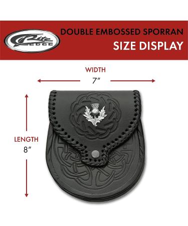SZCO Supplies Double Embossed Sporran - Premium Quality Scottish Wear - Buy Online on GoSupps.com