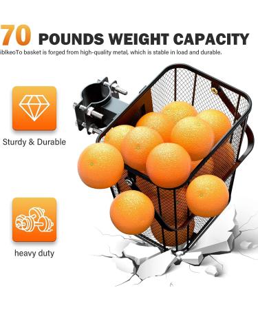 iblkeo Scooter Basket Quick Release - Heavy Duty Iron Mesh, 70lb Capacity - Buy Online on GoSupps.com