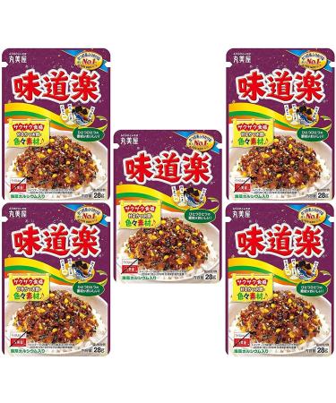Furikake Ajidouraku Condiment Japonais Saupoudrer Pour Riz Bento Saveur Oeufs Algues Nori S same Bonite 28g x 5 Paquets - Fabriqu au Japon