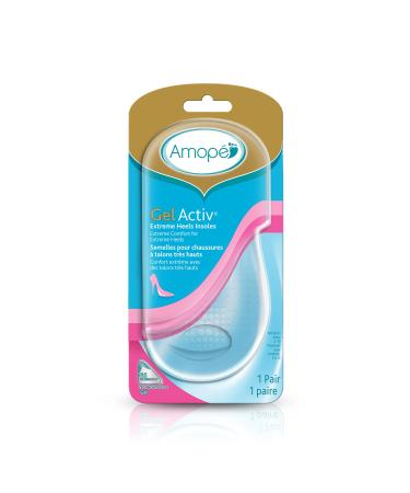 Amope GelActiv Extreme Heels Insoles for Women  1 pair  Size 5-10