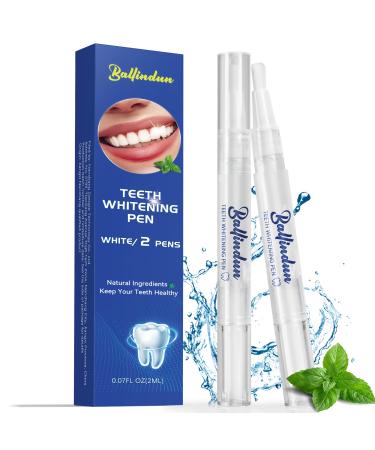 Teeth Whitening Pen(2 Pens) Teeth Whitening Gel for Teeth Bright White No Sensitivity Fast Results Removes Years of Stains Tooth Whitening Kit for Oral Care 0.04 Fl Oz (Pack of 2)