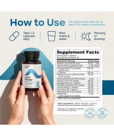 Cortisol & Adrenal Support for Busy Women Stress Support with Ashwagandha Rhodiola & Holi Basil | Helps Emotional Balance | Cortisol Supplements for Women to Manage your Day | Non-GMO | 60 Capsules - Buy Online on GoSupps.com