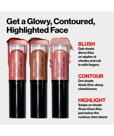 Revlon PhotoReady Insta-Blush Stick - Berry Kiss 320 | Cream to Powder Formula | High Impact Color | Moisturizing 1.15 Oz - Buy Online on GoSupps.com