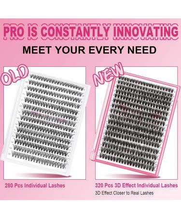 320 Pcs 40D-C Mixed 3D Fluffy Cluster Lashes for DIY Extensions - Self Application At Home | 8-16 mix - Buy Online on GoSupps.com