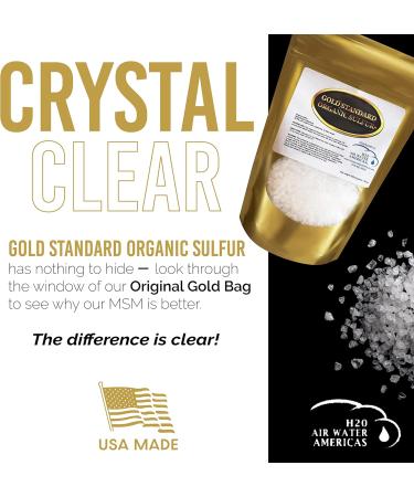 Gold Standard Organic Sulfur Crystals 2lb - 99.9% Pure MSM Crystals - High-Purity MSM Supplement Powder - Large Granular Flakes - 3rd Party Tested for Purity 2 Pound (Pack of 1) - Buy Online on GoSupps.com