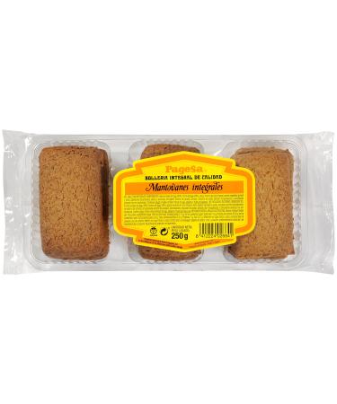 PAGESA - Wholemeal Mantovanes | Fiber-based cookies | Vegan | Wholemeal Mantovanes with brown sugar | Egg-free and lactose-free cookies | Source of fiber