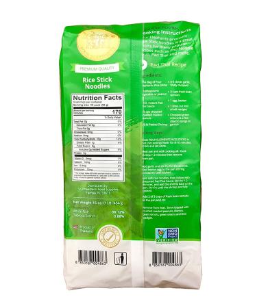 Four Elephants Premium Rice Stick Noodle 10mm - Non-GMO Verified - 3 Pack, 1 lb Each - Buy Online on GoSupps.com