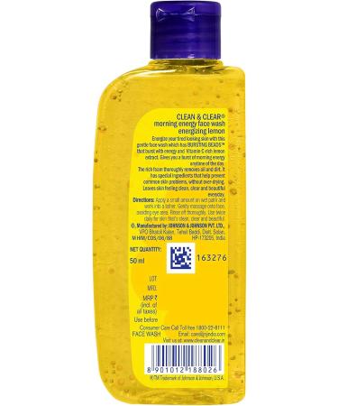 Clean & Clear Morning Energy Face Wash Energizing Lemon 50Ml - Buy Online on GoSupps.com