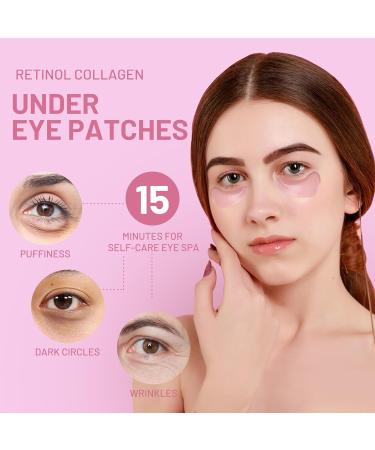 Collagen Under Eye Mask Retinol Anti-aging Under Eye Patches for Reduce Dark Circles Puffy Eyes Under Eye Bags Wrinkles Collagen Eye Gel Pads Beauty Self Care Gifts for Women Collagen Retinol - Buy Online on GoSupps.com
