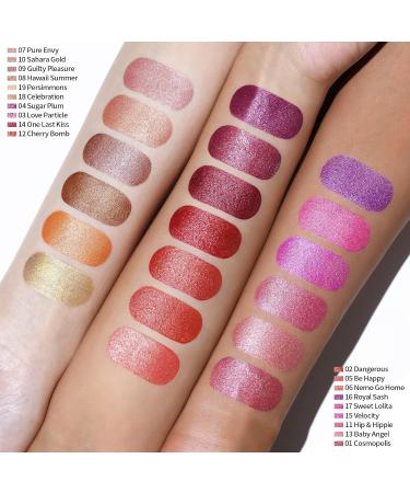 OULAC Purple Metallic Glitter Lipstick - Long Lasting High Impact Lipcolor - Vegan & Cruelty-Free - 4.3g/0.15oz - Buy Online on GoSupps.com