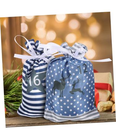 CRAFTHROU 24pcs Christmas Bag Christmas Candy Bag Xmas Party Bag DIY Advent Calendar Bags Calendars Cloth - Buy Online on GoSupps.com
