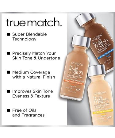 L'Oreal True Match Makeup SPF 17 N6.5 Golden Beige - Super-Blendable Foundation 1 fl oz - Buy Online on GoSupps.com