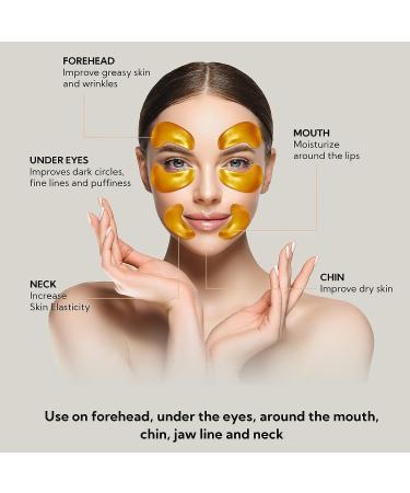 uniddis 24K Gold Under Eye Hydrogel Mask | Dark Circles, Fine Lines, Puffy Eyes | Collagen & Hyaluronic Acid | Cruelty Free, Vegan | 20 Pairs - Buy Online on GoSupps.com