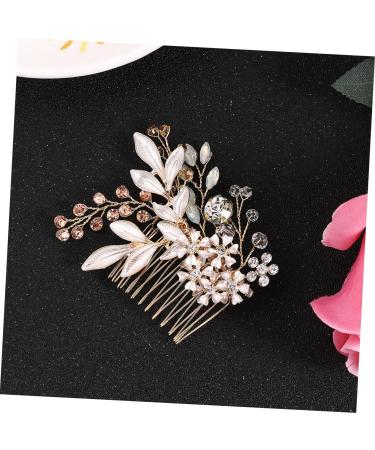 Didiseaon 1pc Elegant Hair Comb Bridal Pearl Hair Comb Rhinestone Wedding Comb Colorful Hair Cuffs Bridal Headpiece Wedding Bridal Hair Clip Floral Hair Comb Tiara Accessories Crystal Bride - Buy Online on GoSupps.com