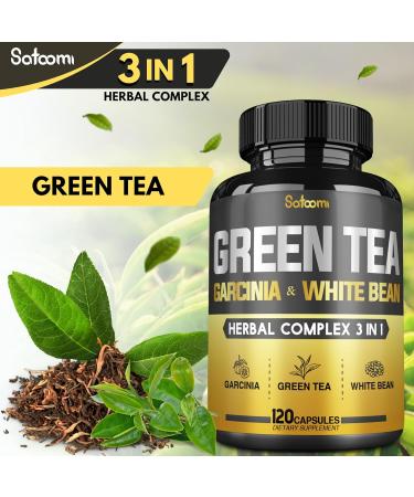 Green Tea Extract Pill EGCG 16000Mg per Serving with 12000Mg Green Tea, 2000Mg Garcinia Cambogia & 2000Mg White Kidney Bean - Support Body Balance, Heart & Immune Health - 120 Capsules 2 Month Supply Green Tea - 16000mg - Buy Online on GoSupps.com