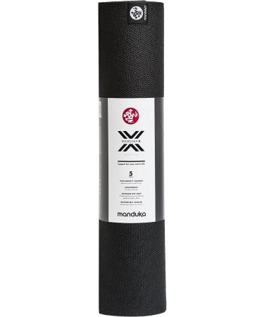 Manduka X Yoga Mat - Non-Slip, 5mm Thick Cushion for Joint Support, Easy to Carry - 71 Inch (180cm) Black - Men and Women - Buy Online on GoSupps.com