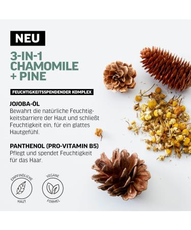 American Crew 3-in-1 Chamomile & Pine Shampoo Conditioner & Body Wash - 250ml | Daily Men's Care for Hair & Body Relaxing Formula - Buy Online on GoSupps.com