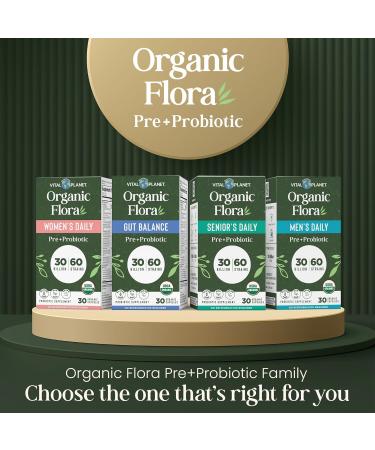 Vital Planet - Organic Flora Probiotics for Gut Balance Shelf Stable Probiotic 30 Billion CFU 60 Diverse Strains Prebiotic Organic Mushroom Blend for Immune Support and Digestive Health 30 Capsules - Buy Online on GoSupps.com