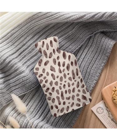 Hot Water Bottle with Lid - Animal Skin Pattern Rubber Bag for Pain Relief Cramps & Foot Warmer | Hot & Cold Therapy - Buy Online on GoSupps.com