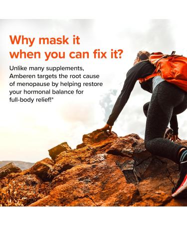 Amberen Menopause Supplements - Multi-Symptom Relief for Women | Hormone Balance Hot Flashes & Night Sweats | Sugar Free Orange Flavor | 60 Gummies - Buy Online on GoSupps.com