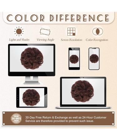 Barsdar Claws Clip Messy Bun Hair Part | Clip-In Claw Hair Tie & Curly Synthetic Hair Extensions for Women | Perfect for Ponytails & Chignons in Burgundy - Buy Online on GoSupps.com