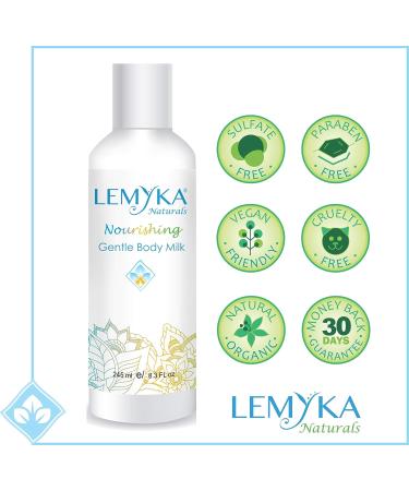 LEMYKA Eczema Body Cream for Sensitive Skin - Natural Moisturizing Lotion for Dry Skin, Rosacea, Psoriasis, Dermatitis, Baby Acne, and Cradle Cap - Vegan-Friendly, Non-Greasy Formula - 8.3oz - Buy Online on GoSupps.com