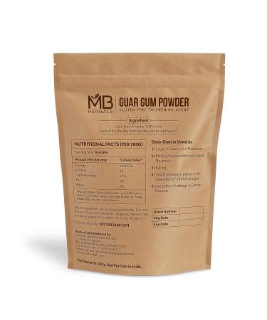 MB Herbals Guar Gum Powder 8 oz - Gluten Free Thickening Agent for Soups, Sauces, Curries, Ice-Creams - Buy Online on GoSupps.com