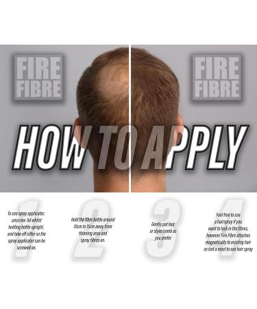 FIRE FIBRE Hair Fibres for Thinning Hair Undetectable & Natural - 28g Bottle - Completely Conceals Hair Loss Instantly - Hair Thickener & Topper for Fine Hair for Men & Women (Black) - Buy Online on GoSupps.com
