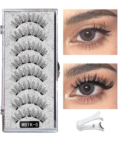Magnetic Eyelashes with Applicator - Soft Natural Magnetic Eyelashes - 2 Pairs Reusable False Eyelashes Magnetic Lash Strips for 3D Natural Eye Makeup Easy to Wear - Buy Online on GoSupps.com