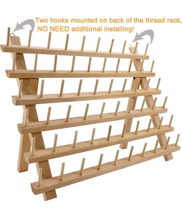 Wooden Thread Rack Organizer for Embroidery, Quilting & Sewing - 60 Spools | New Brothread - Buy Online on GoSupps.com