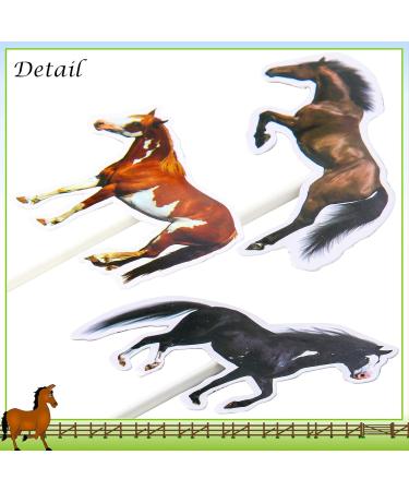 Horse Cupcake Toppers Horse Racing Party Cake Decoration for Horse Theme Birthday Party Kentucky Derby Supplies SET of 24 - Buy Online on GoSupps.com