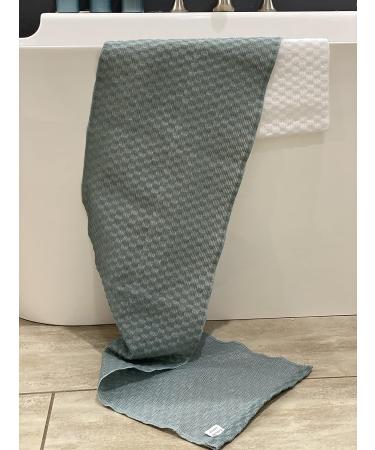 Buddha Bath Exfoliating Shower Towel Washcloth - Medium EXFOLIATE - Silver Blue & White (2 Pack) - Buy Online on GoSupps.com