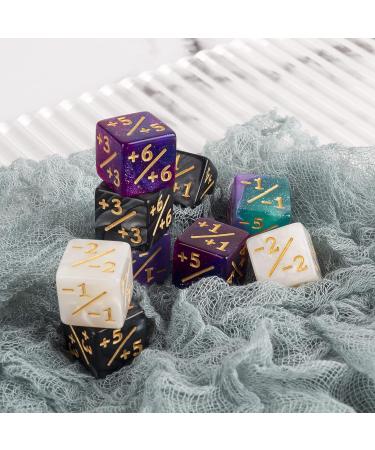 48 Pieces MTG Dice Counters Buff Token Dice Loyalty Dice Starry Marble D6 Dice Cube Compatible with Magic The Gathering  CCG  Card Gaming Accessory  4 Colors - Buy Online on GoSupps.com