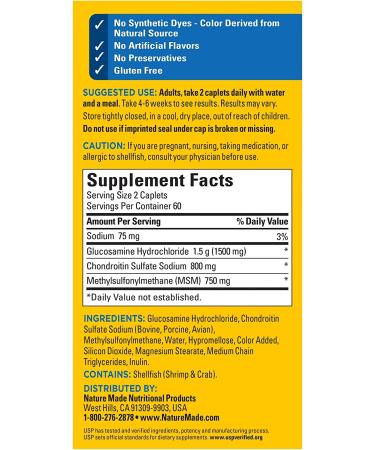 Nature Made Triple Flex Triple Strength - 120 Caplets for Joint Health - Buy Online on GoSupps.com