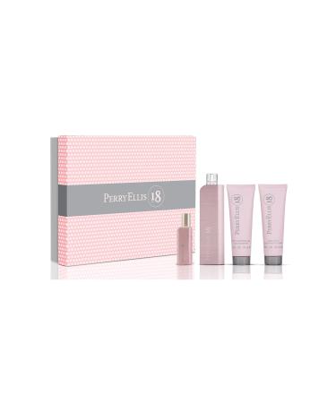 Perry Ellis Fragrances Perry Ellis 18 4 Piece Gift Set for Women 1 Count (Pack of 1)