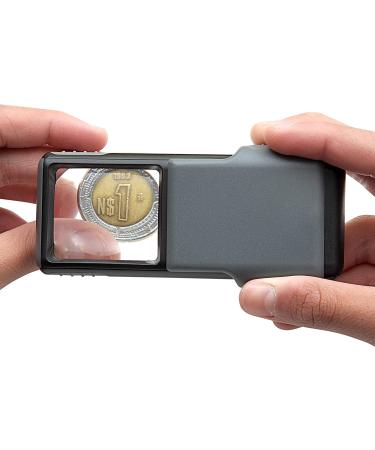 Carson 5X MiniBrite LED Lighted Slide-Out Aspheric Magnifier with Protective Sleeve - Buy Online on GoSupps.com