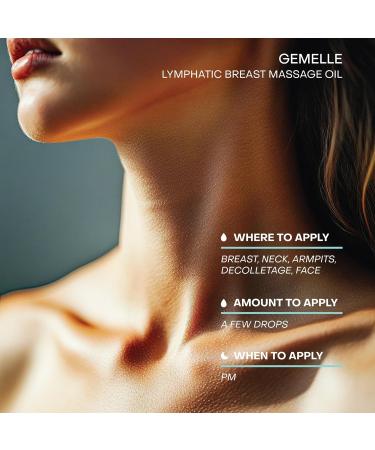 GEMELLE Lymphatic Breast Massage Oil - 2024 Product of the Year | Boost Circulation & Wellness | Clean Beauty | Honeybush & Helichrysum | Paraben-Free Luxury Skin Care 30ml - Buy Online on GoSupps.com