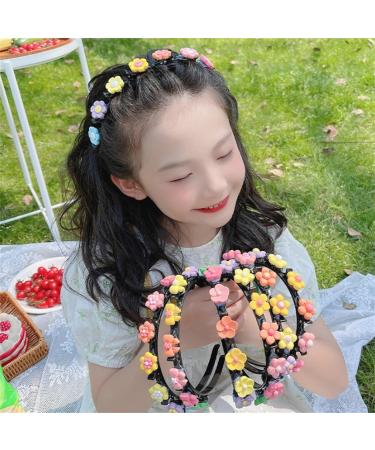 Flower Clip Headband Girls Headband with Clips Headband with Flower Clips Flower Headband with Clips Clip Headbands for Girls Headband Clips for Hair Hair Band with Flower Clips for Girls(C) - Buy Online on GoSupps.com
