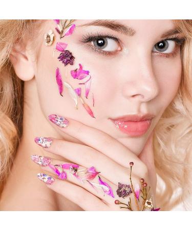 Self Adhesive Flower Nail Wraps - 16 Sheets Full Cover Nail Stickers with Butterfly Design for Women and Girls | Nail Art Decals and Polish Sticker Set with File | Nail Decoration - Buy Online on GoSupps.com