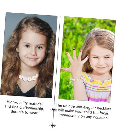 ibasenice 2 Sets Necklace Set Kids Girl Toys Girls Necklaces Necklace for Girls Necklace for Kids Girls Bracelet Toy for Girls Pearl Bracelets Pearl Choker White Acrylic Jewelry Child - Buy Online on GoSupps.com