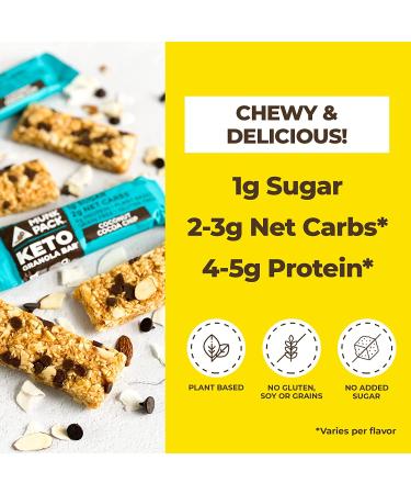 Munk Pack Keto Granola Bars - Gluten, Grain & Soy Free | Nutritional Snacks for Kids & Adults | Chewy, Delicious Plant Based Bars | No Sugar Added, On the Go Lunch Snacks - 6 Pack Variety Pack - Buy Online on GoSupps.com