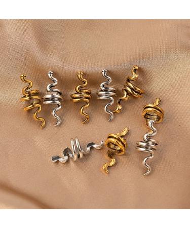 18 Pcs Hair Spiral Beads Metal Cuffs Dreadlock Loc Jewelry Hair Wraps Accessory - Buy Online on GoSupps.com