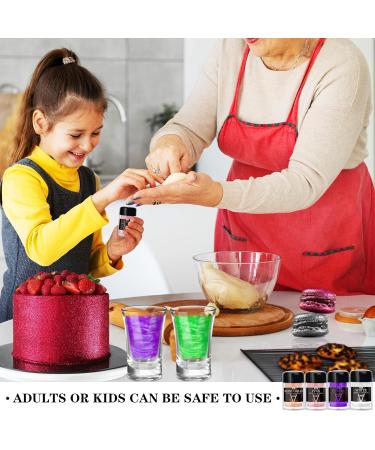 Edible Glitter Powder - 30g Black Metallic Food Coloring for Drinks Cakes & Cocktails | Edible Glitter Dust for Creative Baking - Buy Online on GoSupps.com