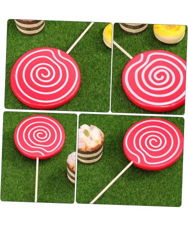 Alipis 4 Pcs Fake Lollipop Props Decor Christmas Lollipop Props Giant Prop Giant Candy Peg with Hook Realistic Candy Props Kid Toys Lollipop Cake Decorations Child Wooden Ornaments Drinks - Buy Online on GoSupps.com