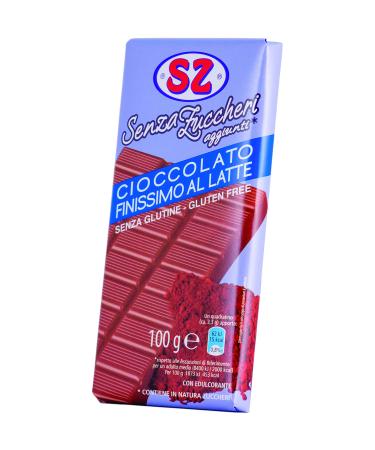 Sz - senza Zucchero Milk Chocolate - Pack of 15 packs x 100 g