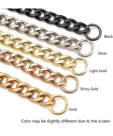 Xiazw DIY Heavy Chunky Aluminum Metal Purse Handle Bag Chains Charms Straps Replacement Handbag Accessories Decoration (Gold) - Buy Online on GoSupps.com