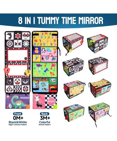 Venditer Baby Mirror Toys | Educational Foldable Prone Toys for Newborns 0-9 Months | High Contrast Black & White Children's Toy - Buy Online on GoSupps.com